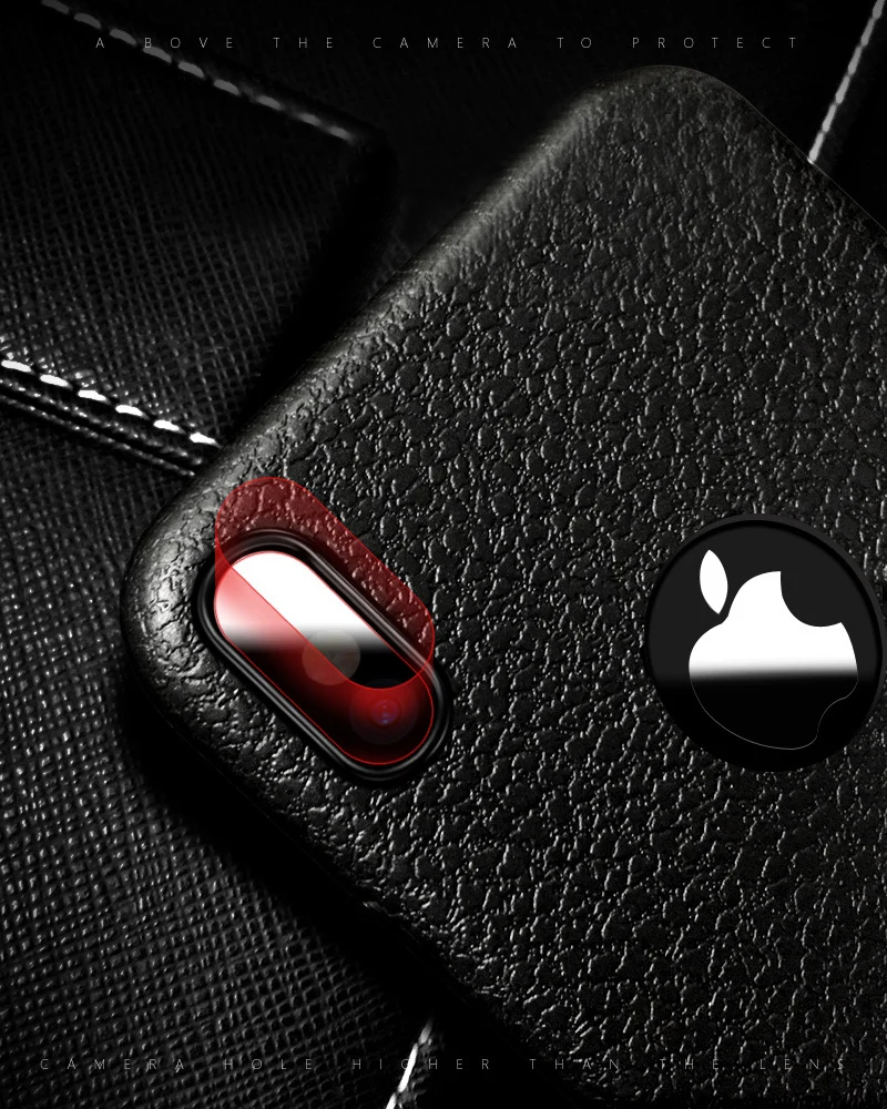 Business Ultra Thin Leather Skin Soft TPU Phone Back Case For iPhone XS MAX XR X 8 7 6S Plus Luxury Slim Shockproof Cover Fundas (1)