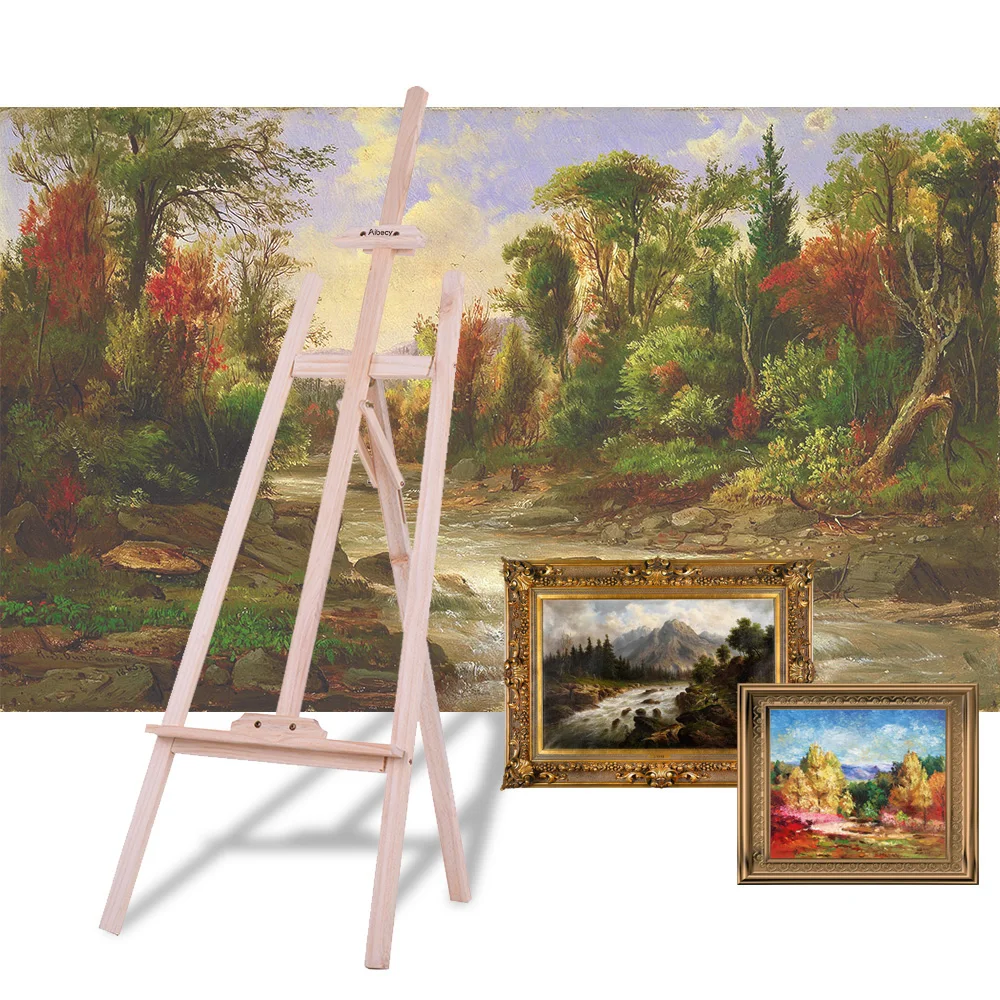

59 Inch Art Artist Wood Wooden Easel Sketch Drawing Stand NZ Pine for Painting Sketching Display Exhibition Toys for Kid