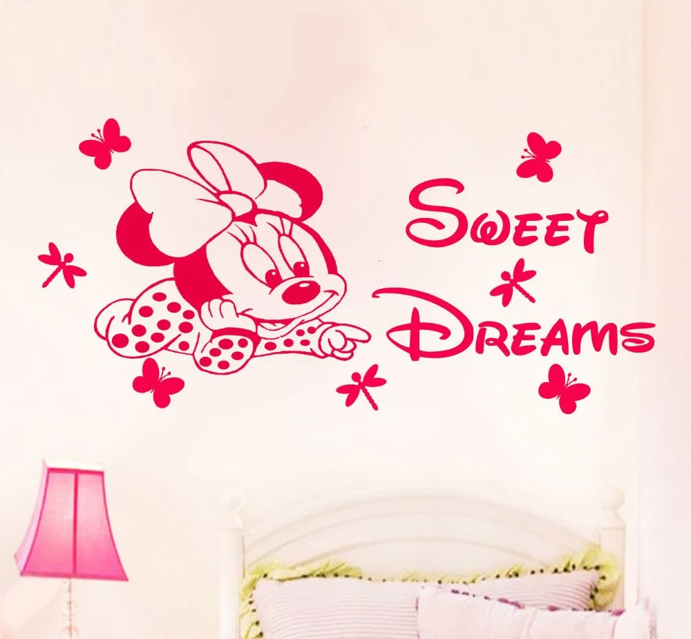 

Minnie Mouse Sweet Dreams Wall Stickers Decal Art Vinyl Kid's Decor