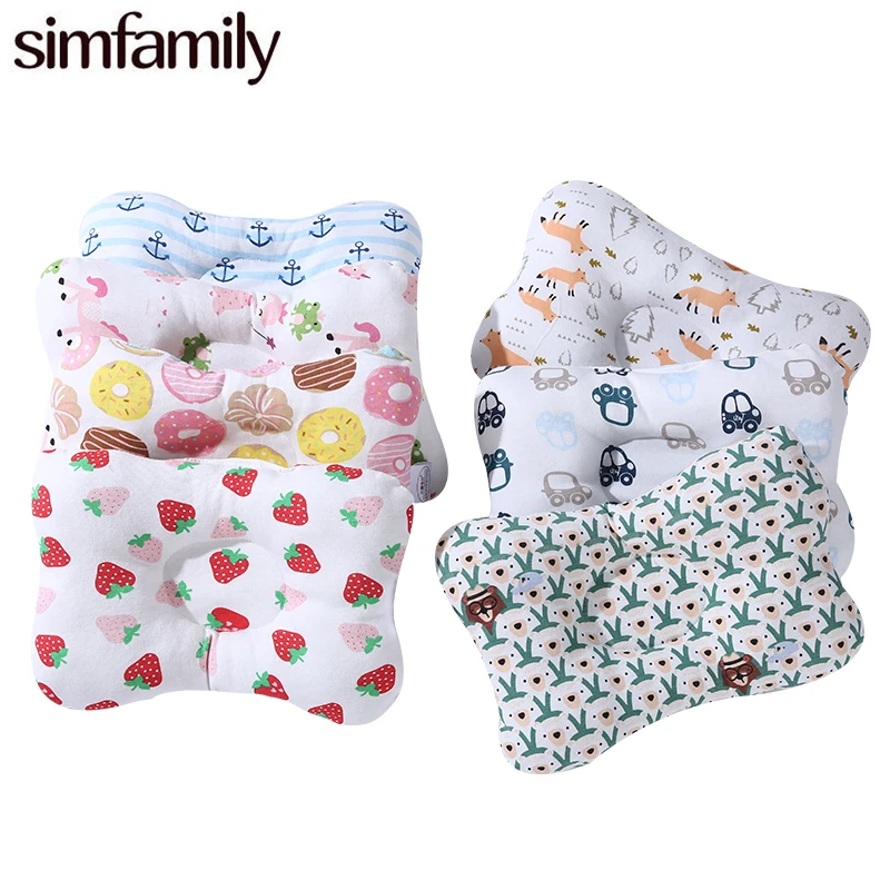 [Simfamily]-almohada para bebés recién nacidos, posicionador de sueño, cojín de protección para la cabeza, ropa de cama para bebés, previene la cabeza plana