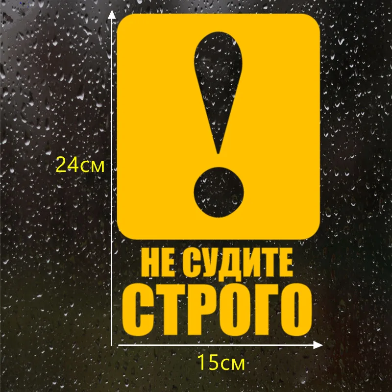 CS 1141#15*24см наклейки на авто Не судите строго! водонепроницаемые машину наклейка