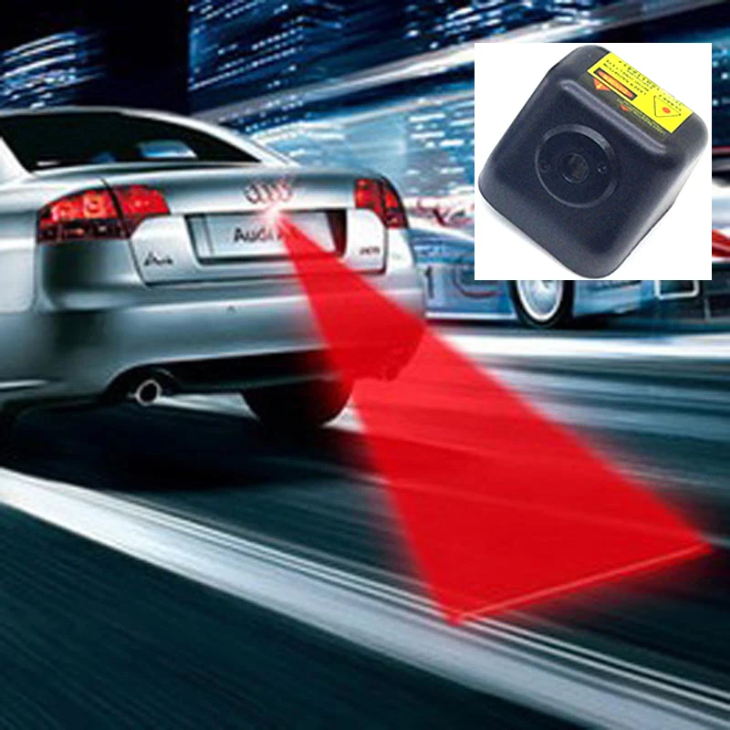

FUGSAME Car laser fog lamp hangback safety warning light motorcycle anti-collision projection lamp infrared fog parking light