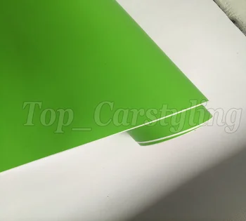 

1.52x10m/roll Matt Apple Green Car Wraps Matte Vinyle Foile With Air Release For Car Body Wrapping