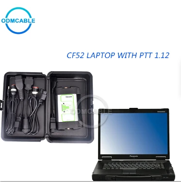 88890300 vocom адаптер Диагностический сканер OBD II 16 pin diagosis кабель с cf52 ноутбук установить два программного обеспечения ptt 1,12 и ptt 2,5 - Цвет: ptt1.12