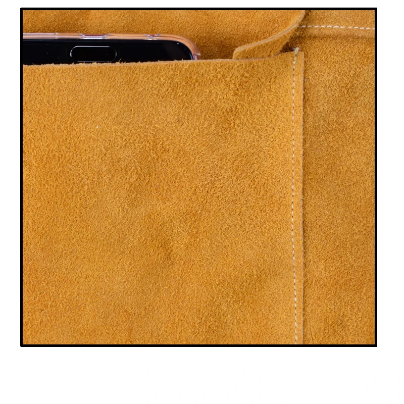 Теплостойкое жаропрочное всплеск защитная одежда желтая кожа сварка резка нагрудник фартук для магазина бируши для работы