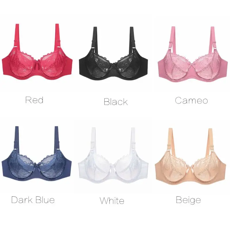 Xiushiren Floral Lace Sexy Bra Plus Size Big Cup Full Support Push Up Bralette Ultra Thin Underwired Brassiere Women Underwear Xiushiren Floral Lace Sexy Bra Plus Size Big Cup Full Support Push Up Bralette Ultra Thin Underwired Brassiere Women Underwear