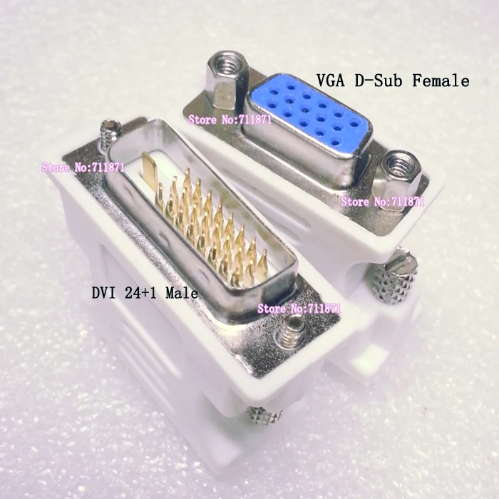 15P VGA D-sub Female к DVI24 + 1 Male connector D-Sub DVI male Adapter 24 1Pin | Электроника