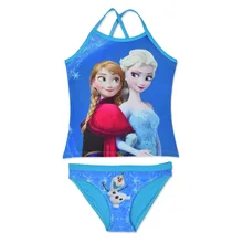 Новинка года для девочек раздельный купальный костюм Эльзы для девочек Купальник с Анной для девочек Купальники G9-K21