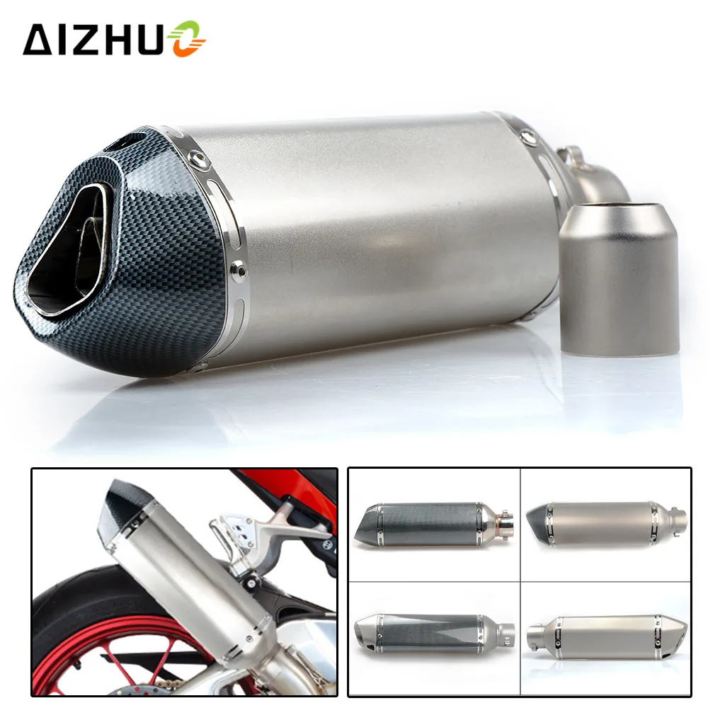 

36-51MM Motorcycle Exhaust Muffle Pipe Stainless Steel Exhaust Pipe FOR KAWASAKI ZXR400 ZZR600 Z1000 ZX10R W800 Z750S ZX-6 ZX9R