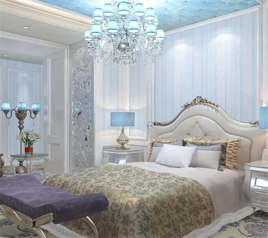 high quality 3D Striped Wallpaper European Luxury Bedroom Embossed Pink sky blue Wallpaper roll papel de parede Beibehang high quality 3D Striped Wallpaper European Luxury Bedroom Embossed Pink sky blue Wallpaper roll papel de parede Beibehang