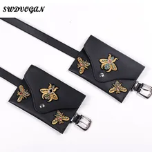 Модная сумка на пояс с вышивкой пчелы, женская сумка на пояс, роскошная брендовая сумка для денег, телефона, поясная сумка, женская сумка-кошелек