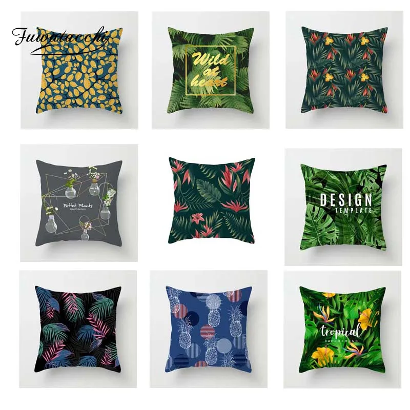 

Fuwatacchi Tropical Plant Cushion Cover Floral Soft Throw Pillow Cover Decorative Sofa Pillow Case Pillowcase