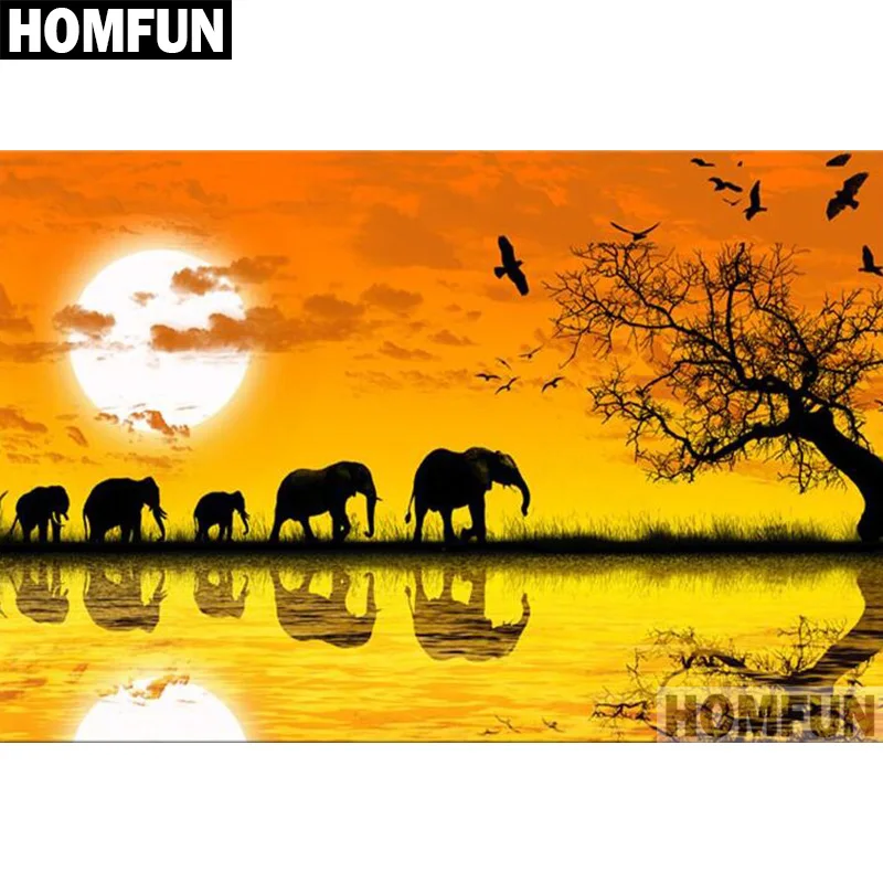 A06662         Sunset elephant