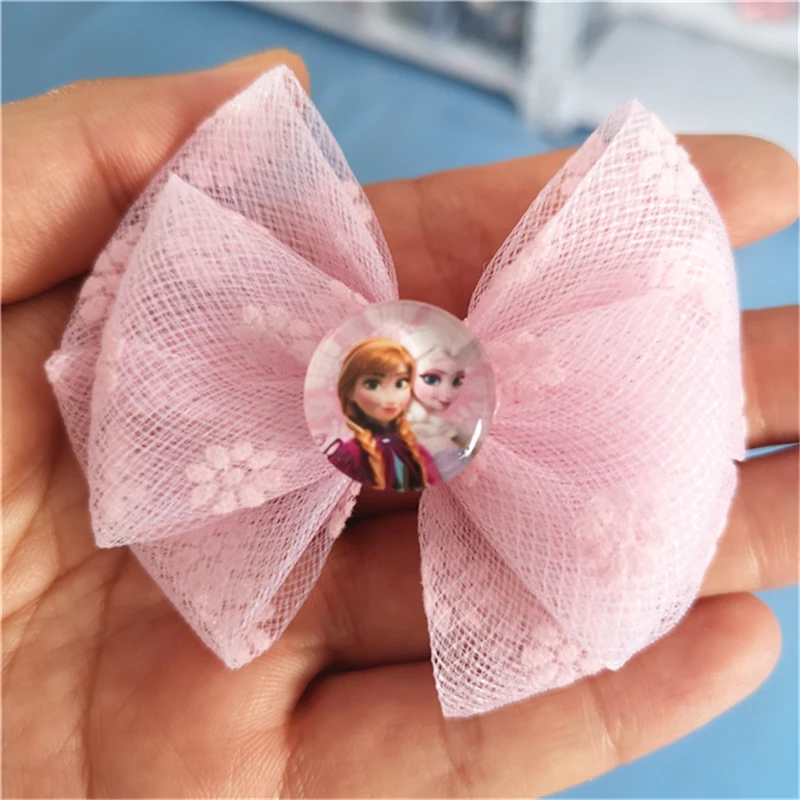 Резинки для волос Disney Frozen cartoon с бантом куклы аксессуары заколки головы Эльзы
