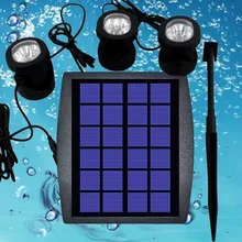 Высокое качество Солнечная панель с 3 умный светодиодный прожектор, водонепроницаемый, 3 разными изменение цвета, использовать для подводного плавания, украшения сада