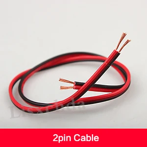 1pin 2pin 3pin 4pin 5pin красный черный кабель, луженая медь 22AWG, ПВХ изолированный провод, электронный кабель, светодиодный кабель - Цвет: 2pin Cable