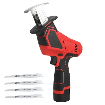 

12V Portable Lithium Battery Charging Reciprocating Saw Wood Cutting Power Tools Electric Saw with 4pcs Saw Blade