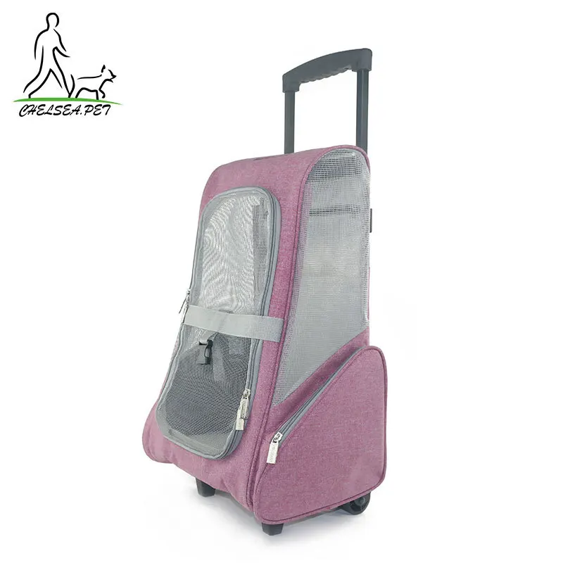 

Trolley Pet Package Removable Flax Cat Dog Cart Package Foldable Easy To Carry Outdoor Travel Pet Bag Multi-color Optional