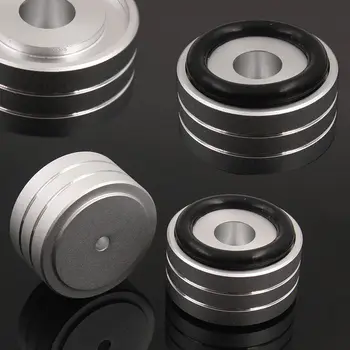 

4pcs Aluminum Isolation Feet Pad Professional Speaker Turntable DAC CD Player Isolation Feet Stand 40 x 20mm Mayitr