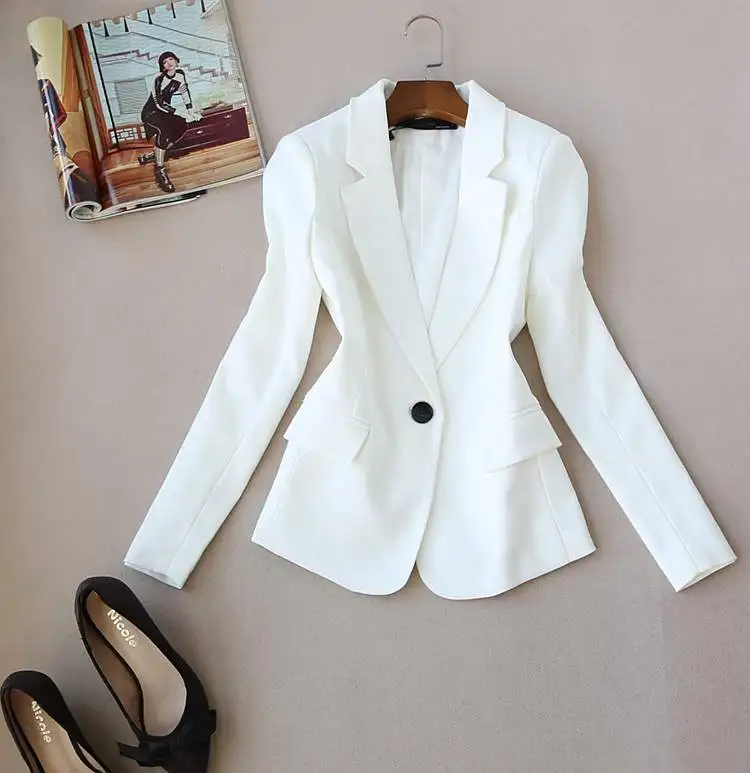 Newarrival, осенне-зимний женский Блейзер, брюки, костюмы, модный однотонный костюм, Офисная Леди, длинная куртка и длинные штаны, 2 шт, наборы, белый