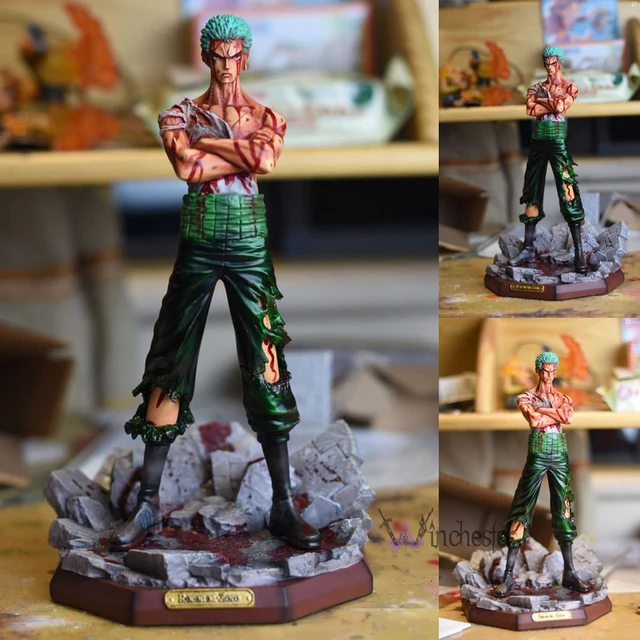 MODEL FANS IN STOCK one piece 23cm Bloody Roronoa Zoro GK resin statue figure toy for collection