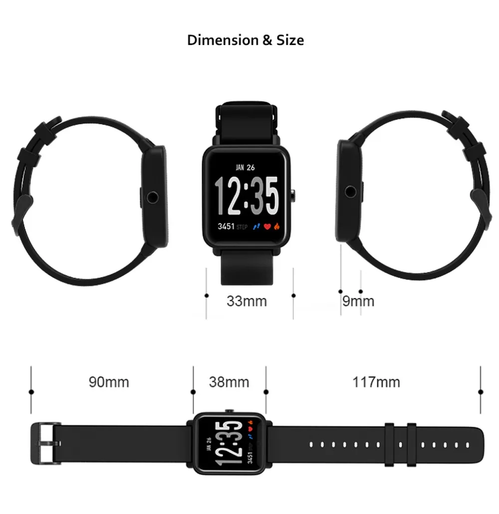 Fitness Activity Tracker Heart Rate Monitor Smart Band Bracelet Bluetooth Sport Clock for Men Woman Smart watch