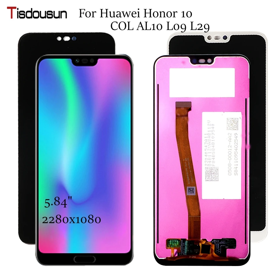 Для Huawei Honor 10 ЖК дисплей сенсорный экран дигитайзер с рамкой для COL AL10 L09 L29 экраном