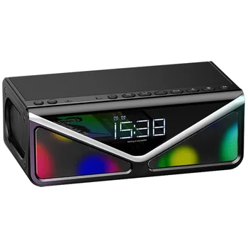 

Wireless Bluetooth Speaker 3 Speaker 25w Multi-light Effect Double Alarm Clock Loud Volume Outdoor Home AI Intelligent Audio