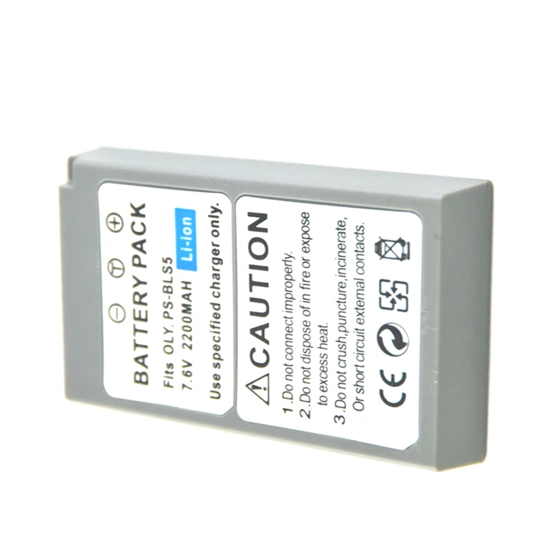 NEW 2Pcs/lot PS BLS5 Battery BLS 5 BLS5 BLS 50 BLS50 for Olympus E M10 ...