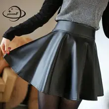 YAUAMDB Женские Плиссированные Юбки До Колена летние размеры XS-L женские кожаные с высокой талией однотонная одежда модная женская одежда ly14
