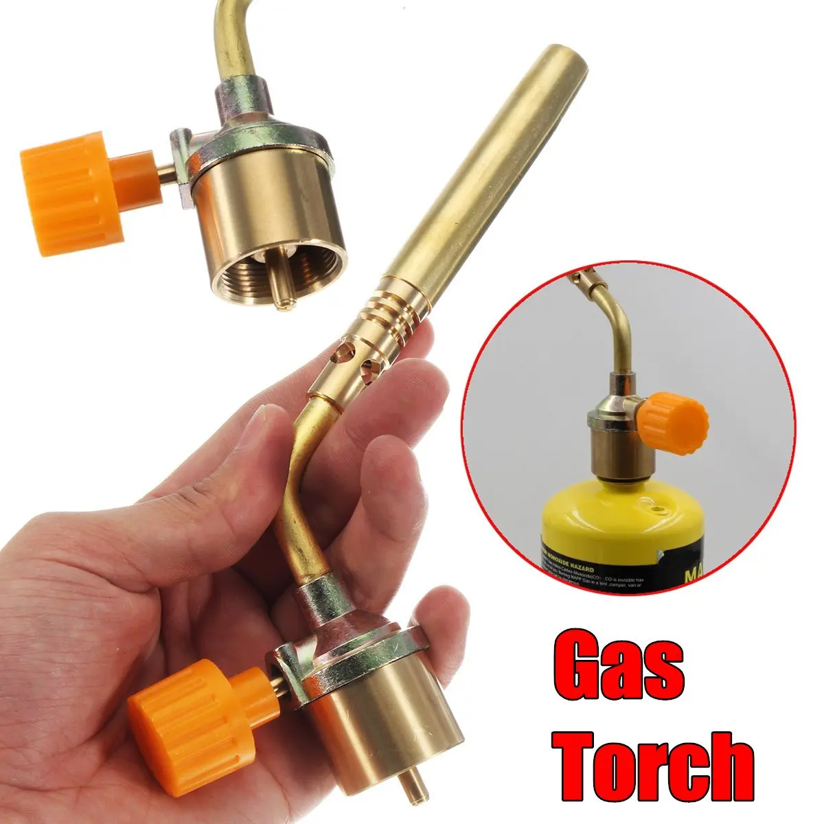 Mapp Gas Turbo Torch Brazing Solder Propane Welding Plumbing New