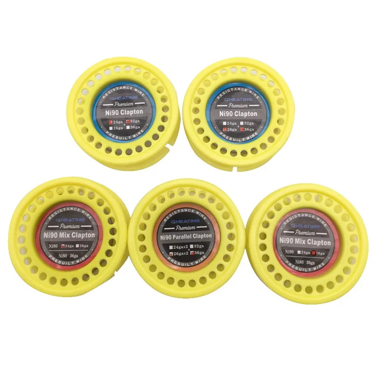 

Qheating NI90 clapton heating wire 5m/roll Prebuilt Heating wires MIX clapton NI90 wire for DIY atomizer rda rba