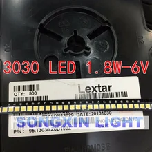 Светодиодный Подсветка высокое Мощность светодиодный 1,8 Вт 3030 6V холодный белый 150-187LM PT30W45 V1 ТВ Применение 3030 светодиодный индикатор SMD