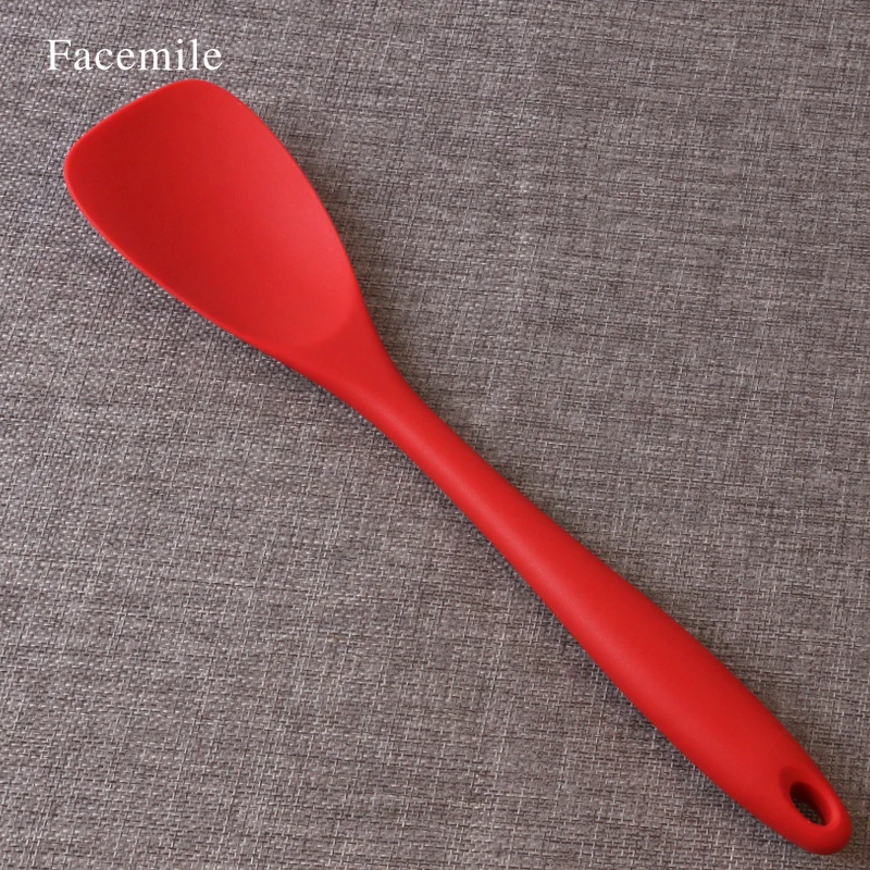 

Large Silicone with Stainless Steel Core Spoon All-Purpose Silicone Heat-Resistant Spoon Spatula Kitchen Accessories 52081