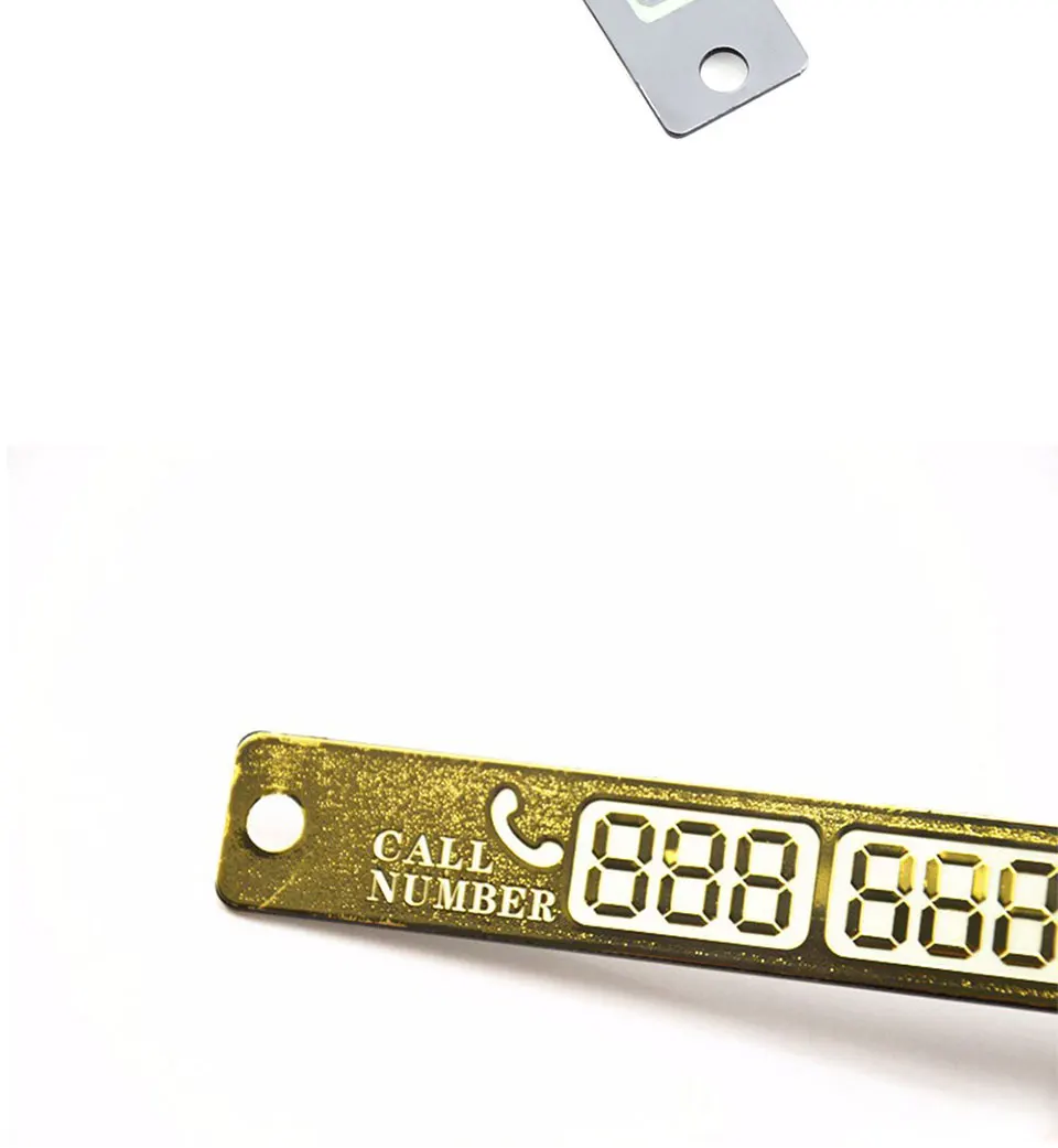 Night Light Temporary Car Parking Notification Card Telephone Number Plate Stickers Universal Auto Phone Number Card (6)