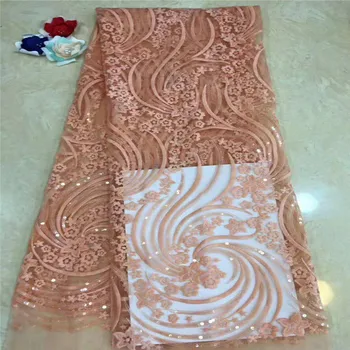 

2018 Newest Arrival Beautiful French Sequins Lace Fabric Net White Fashionable Bright African Lace Fabric For Party DressA1251-1