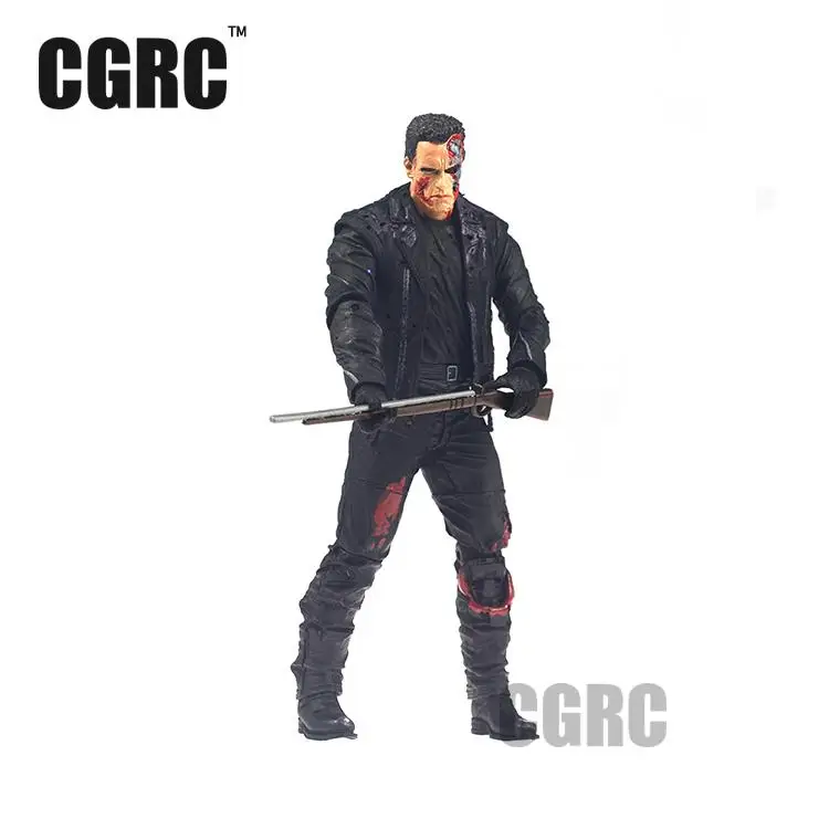 

7 Inch Doll Terminator Arnold Schwarzenegger Emulation Shotgun Active Joints For 1/10 Rc Crawler Car
