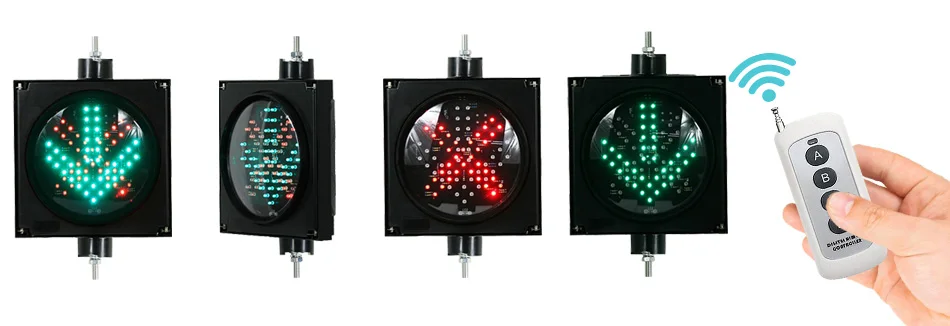 Conduziu a Luz de Tráfego Sinais de Tráfego sem Fio o Controle Remoto Cruz Vermelha Seta Verde Conduziu Controlado 200mm 3 Cheap led traffic signal