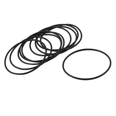 

10 Pcs 2.4" Outside Diameter Rubber O Ring Oil Seal Gaskets Black