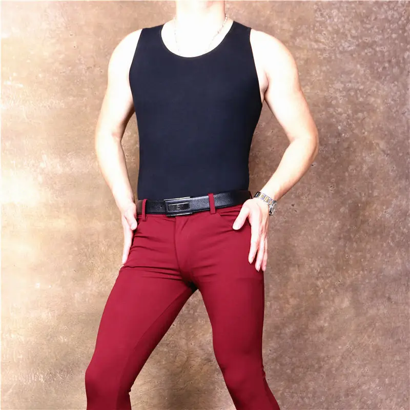 LinvMe Mens Cotton Stretchy Tank Bodysuit Sleeveless Leotard