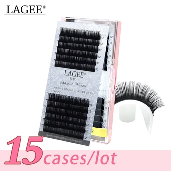 

15 cases/lot CC Curl Cilia natural individual eyelash extensions make up tools faux premium mink false eyelash luxurious box