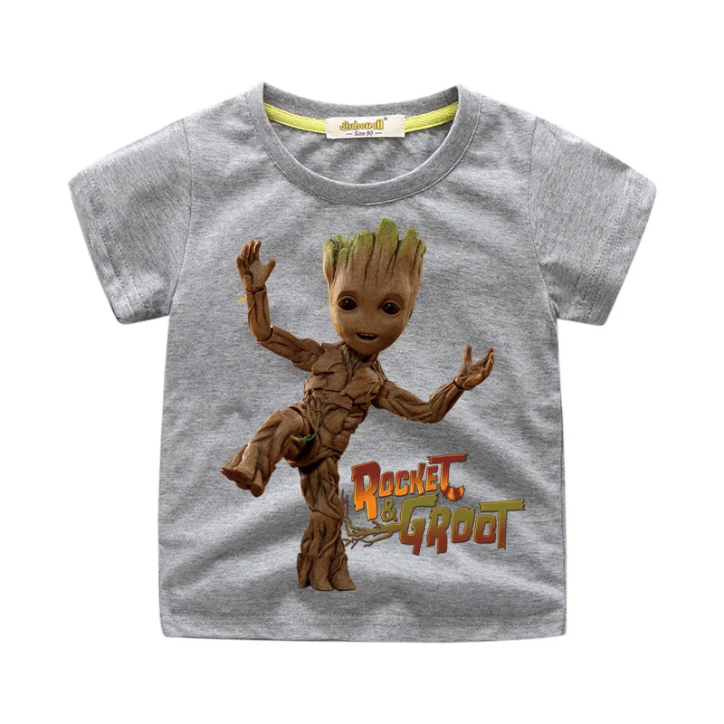 

Drop Shipping Children Cartoon 3D I Am Groot T-shirt For Boy Girls Summer Short Tee Tops Clothes Kids T Shirt Clothing WJ030
