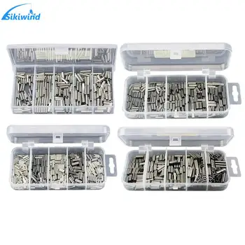 

5pcs/box Barrel Crimping Sleeves Fishing Line Wire Leader Copper Tube Connectors Single/Double/ Single+Double Small/Lagre