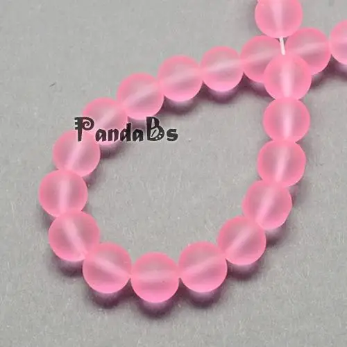 6mm 140pcs/str Transparent Glass Loose Crystal Bead Strands, Frosted, Round, 6mm, Hole: 1.3~1.6mm; about 140pcs/strand, 31.4\