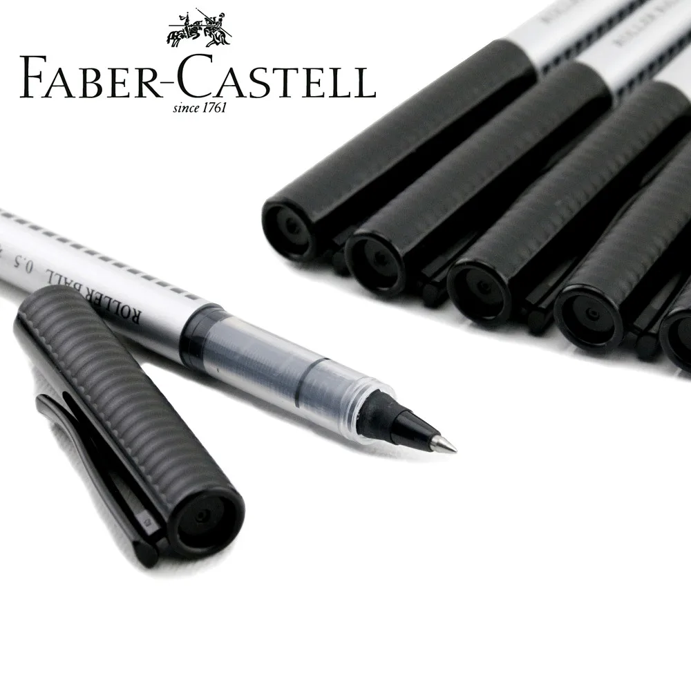 Faber-Castell 2493 0,5 мм гелевая чернильная Ручка-роллер прямые жидкие ручки на водной основе черный/синий цвет