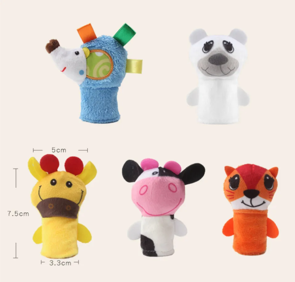 aftrekken Atletisch Leesbaarheid 5 PCS Cute Cartoon Animal Finger Puppet Puzzle toys for 0 2 years Plush  Child Baby Dolls Tell Story Props Boys Girls Stuffed|Puppets| - AliExpress