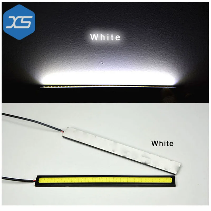 Waterproof 2X 12V 14Cm 17Cm Led Drl Daytime Running Lamp Bar White Blue