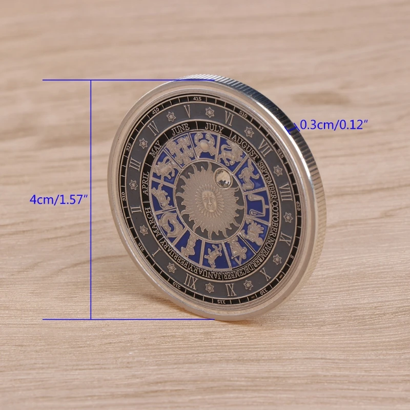 Памятная монета покрытая серебром созвездие Capricornus сувенирная коллекция