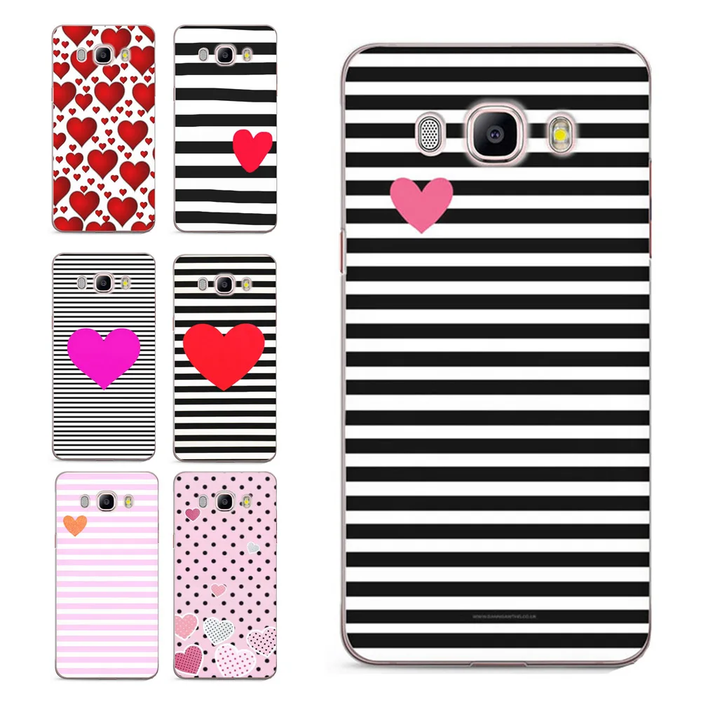 For Samsung Galaxy A3 A5 2016 2015 2017 prime J1 J2 J3 J5 J7 G530H S8/plus Note 8 TPU Soft Flora pink Heart Painted Case C082 |