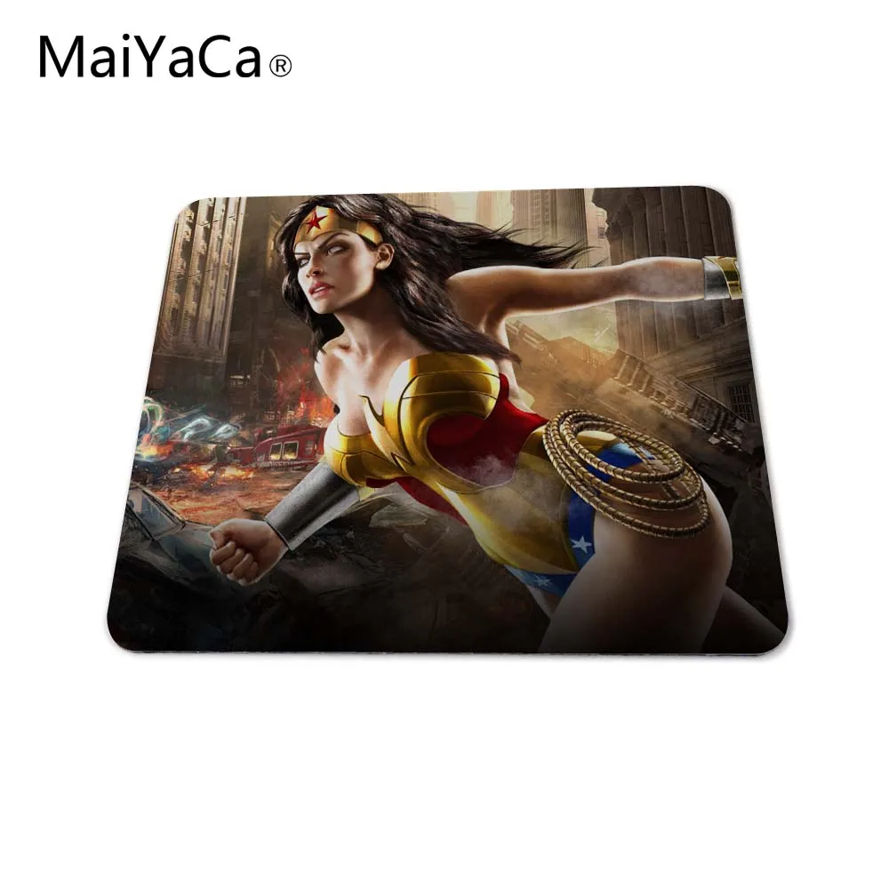 MaiYaCaTop по индивидуальному заказу комикс супергерой девочка мышь ноутбук компьютер ПК коврик для мыши Противоскользящий игровой коврик для мыши - Цвет: 18x22cm